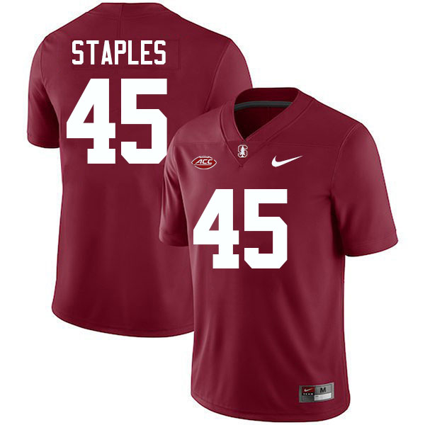 #45 Omar Staples Stanford Cardinal College Football Jerseys Stitched-Cardinal #45 Omar Staples Stanford Cardinal College Football Jerseys Stitched-Cardinal